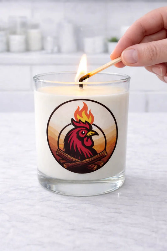 Roosters candle, sandalwood scent ￼ Roosters candles
