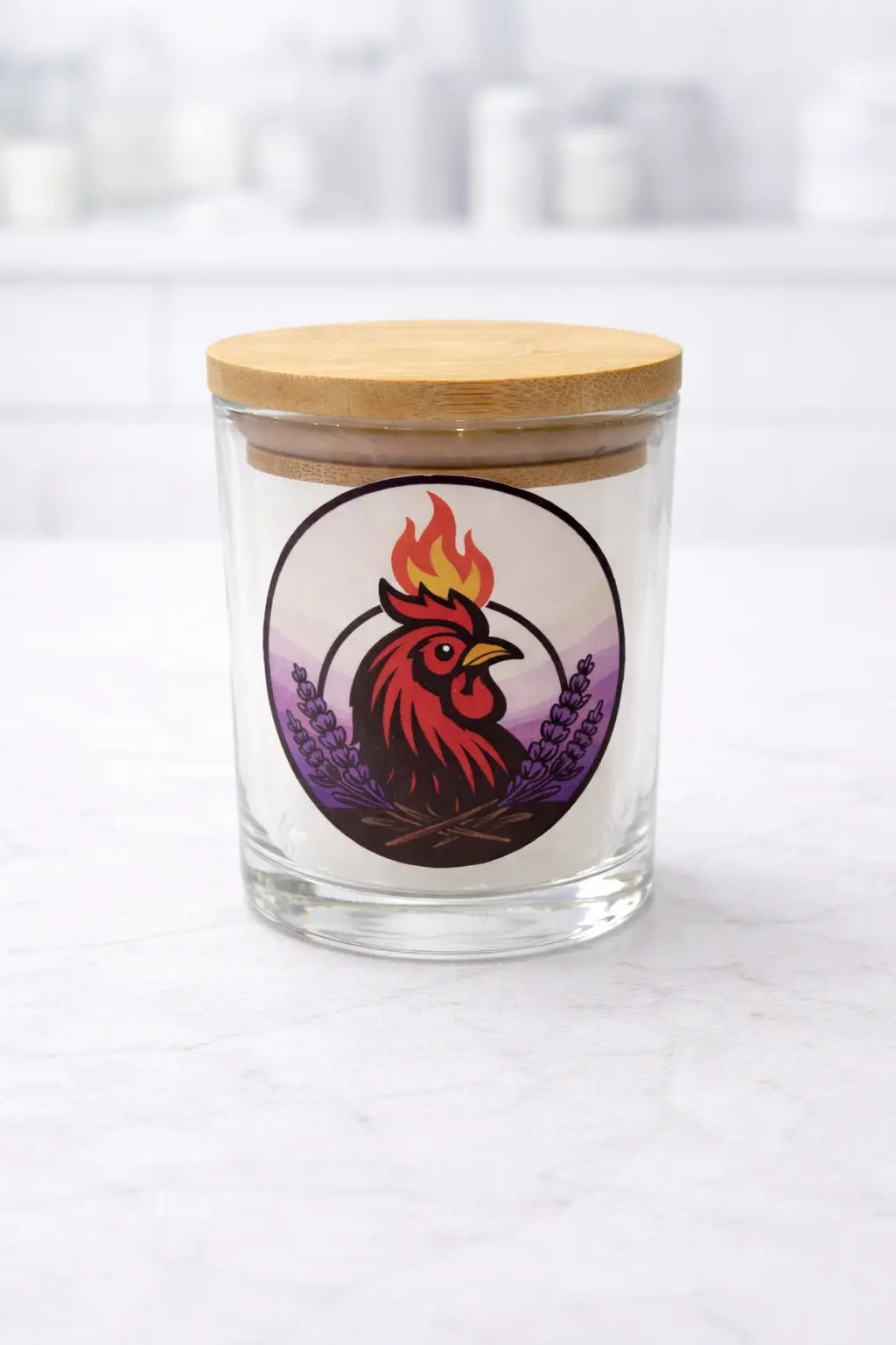 Roosters candles, lavender scent Roosters candles
