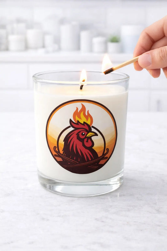 Roosters candles, vanilla scent ￼ Roosters candles