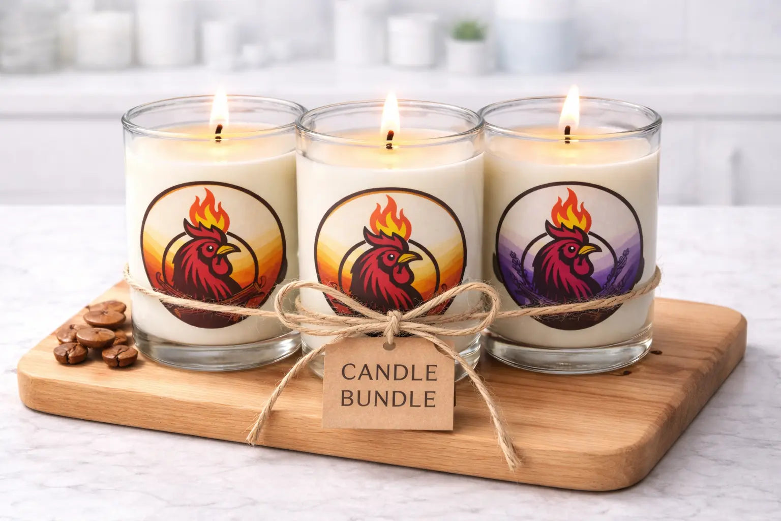 Roosters candles bundle Roosters candles
